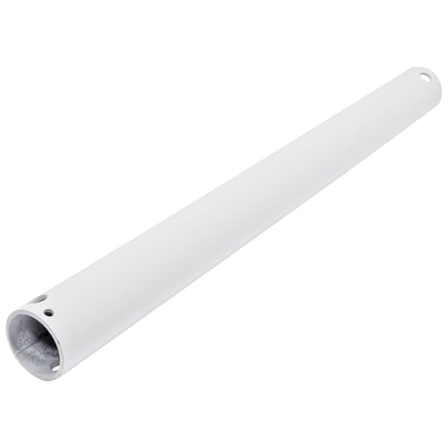 Image of 12 Inch Ceiling Fan Extension Rod, 1 Inch Outside Diameter Not Threaded Ceiling Fan Downrod, White