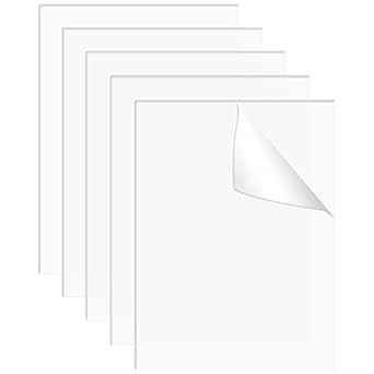 Acrylic Sheets Transparent Clear Plastic Panel Square, 15x10cm, 2mm Thick, 5 Pieces for DIY Crafts Picture Painting