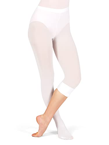 Theatricals Womens Plus Size Convertible Tights with Smooth Self-Knit Waistband