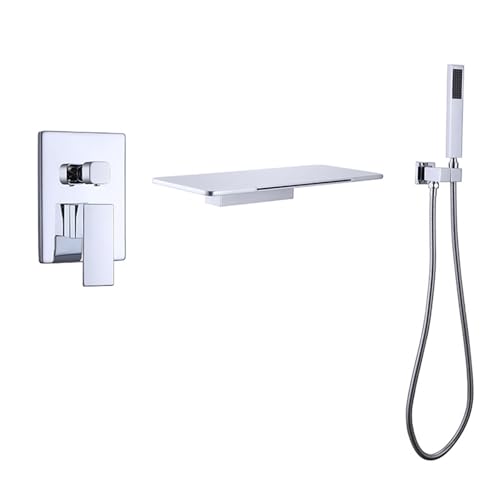Mélangeur de cascade mural noir pour une douche et un bain relaxants au quotidien
