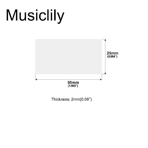 Musiclily Pro Natural Mother of Pearl Guitar Inlay Material Blank Sheet 50x25x2mm, White Pearl - Image 2