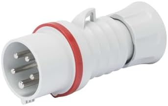 🚨 Spina Mobile Dritta IP44 3P+T 32A 380-415V 50/60Hz Rosso Cablaggio A Vite