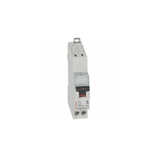 Legrand - Interruptor 2A, 10kA, curva C, fase y neutro - DX³ automático, con tornillo