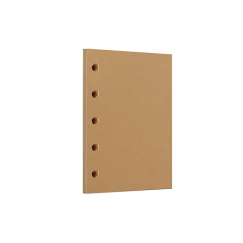 Image of Zelten Loose Leaf Punched Paper Refills Paper for 6 Hole Binder Personal Organizer Diary Notebook Refillable Planner (Kraft,A8 /5 Hole)