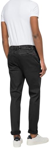 Replay Herren Chino Benni Regular-Fit mit Stretch, Black 040 (Schwarz), 29W/34L – Ansicht 2