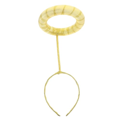 FRCOLOR Diadema de Ángel Dorado para Disfraz de Cosplay Accesorio de Cabello para Fiesta y Carnaval Ligera y Elegante para Mujer y Niña