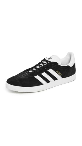 Adidas Originals Men's Gazelle Lace-up Sneaker,Black/White/Gold Met.,9.5 M US