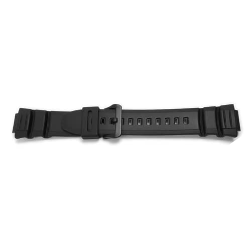 Image of DBLACK ''CDS16'' 16mm Resin Watch Strap (Black) / / Compatible With ''CASIO'' MCW-100H, MCW-110H & W-S220 Model Watches Only (Black)