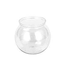 ljhnba Plastic Fish Tank & Small Fish Bowl, Unbreakable Round Fish Bowl Plastic for Betta Fish, Centerpiece Vases and Party Decorations