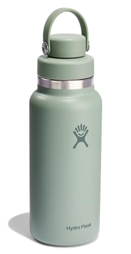 Image of Hydro Flask Water Bottle - Insulated Stainless Steel - Wide Mouth Chug Lid, Non Spill, Leakproof in 32 Oz Tonal Agave Green