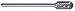 Carbide Bur, Radius End, 3/8 in, 1/4 Shank