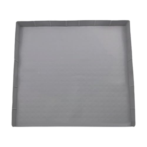 MERIGLARE 洗濯機 トレー シリコンドリップトレイ ミニ冷蔵庫フロアマット ミニ冷蔵庫マット 洗濯機用トレー 濡れ防止 防水トレイ 凹み防止 床保護シート シンクマット (グレー, 60x60x5cm)