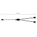 GRZWAYS 2-Pack Black 4 Pins LED Splitter Cable Strip Connector 2 Way Splitter Y Splitter for One to Two RGB LED Strip Suitable for 4-pin 5050 3528 2835 RGB Light Strips