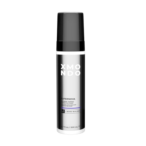 Image of XMONDO Hair Supernova Blonde Toning Leave-In Foam, Vegan Formula Hair Toner Foam for Reducing Brassy and Yellow Tones on Blonde, Highlighted, and Gray Colors, 6.7 Fl. Oz