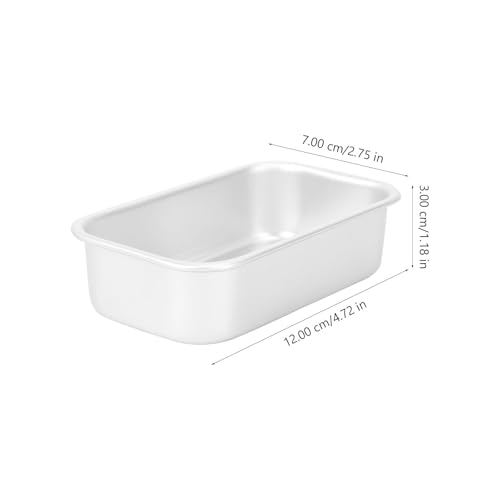 CALLARON Aluminium Loaf Pan Bread Pans Non-Stick Cake Mold Cheesecake Baking Mold Rectangular Baking Pans Kitchen Bakeware Baking Accessory 12 x 7 x 3 cm - Image 2