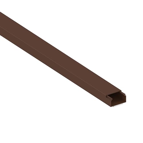 Canaleta para cables autoadhesiva de PVC, 30 x 15 mm, longitud total 2 m (2 piezas de 1 m), color marrón miniatura 3