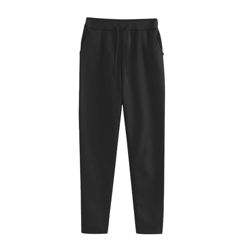Kids Girls Fit Slim Sweatpants Solid Color Pull On Loose Athletic Joggers Pants Fall Warmth Thickened Casual Trousers