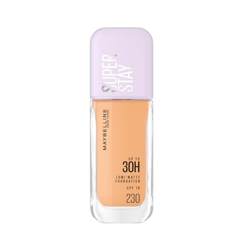 Maybelline New York Super Stay Lumi-Matte Liquid Foundation For All Skin - 230, Up To 30H Long Wear, Water&Transfer Proof. Full Comes With Non-Comedogenic & Vegan Formula | 35Ml