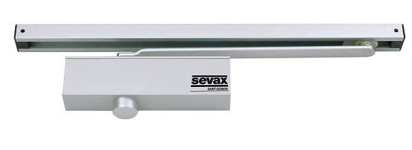 Ferme-porte pignon crémaillère - Bras à glissière F3 Argent SEVAX - ESV7163