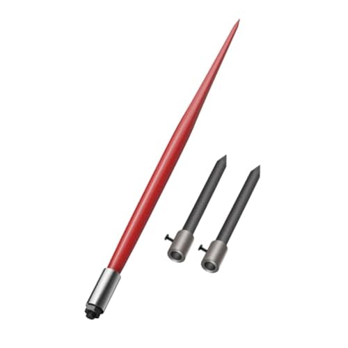 49 in Hay Bale Spear, 4500 LBS Capacity Hay Spear Bucket Attachment, Heavy Duty Quick Attach Square Bale Hay Spike with 2 Stabilizer Spears, Hex Nut f