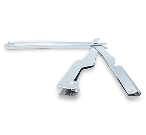 Navalhete Barbeiro Cabo de Aço Inox Barbear Lâminas Descartáveis Profissional