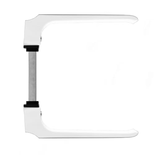 Miniatura 2 de Sivenci - Juego De Manillas Sin Escudo Para Puertas Tirador Para Puertas Juego Reversible Ambidiestra Cuadradillo De 8 Mm Aluminio Lacado Blanco