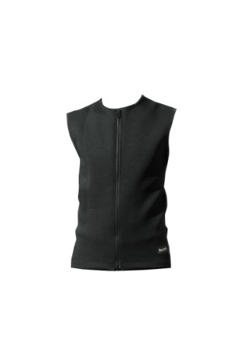Aeroskin 1mm Neoprene Men's Vest with Front Zip (Black, XXXX-Large)