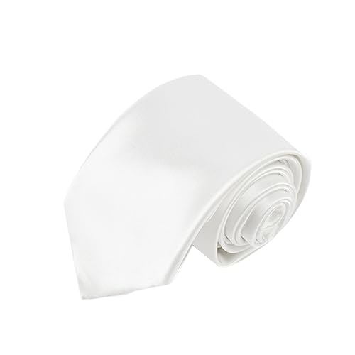 Solid Color Neckties for Cosplay and Parties Wide Costume Accessories White Clothes Decoration Great present for Men and Boys Durable and Attractive Design