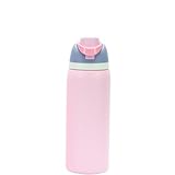 Botella de agua aislada de acero inoxidable de 910 ml con popote para deportes al aire libre y viajes, sin BPA, botellas de coche a prueba de fugas... (Cherry blossom)