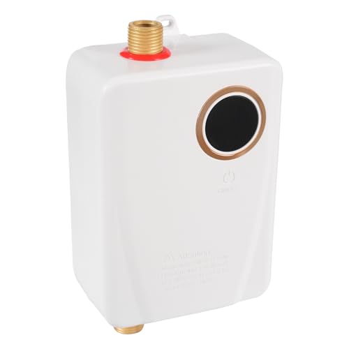 Xigner Klein Calentador de agua eléctrico de 3500 W, impermeable, minicaldera con cabezal de ducha, calentador de agua caliente, indicador de temperatura para fregadero de cocina y lavabo de baño, 220