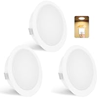 YindaLux 3er Set LED Einbaustrahler 230V Dimmbar 3W 3000K Warmweiß, LED Spot Ultra Flach 300LM Bohrloch 55-58mm und 15mm Flache, IP44 Möbeleinbauleuchte Einbauspots für Spiegelschrank, Weiß
