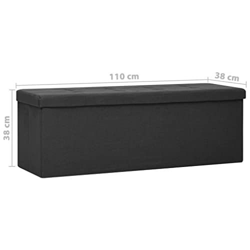 Banc pliable gain de place avec coffre de rangement 110cm