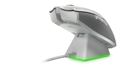Image of Razer Viper Ultimate Hyperspeed Lightest Wireless Gaming Mouse with RGB Charging Dock | 8 Programmable Buttons | 20,000 DPI Optical Sensor- Chroma RGB Lighting - Mercury- RZ01-03050400-R3M1