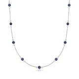 Ross-Simons Sapphire Station Necklace