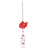 DECHOUS Japanese Wind Chimes Glass Wind Bells Lucky Fish Hanging Pendant for Birthday Gift Outdoor I