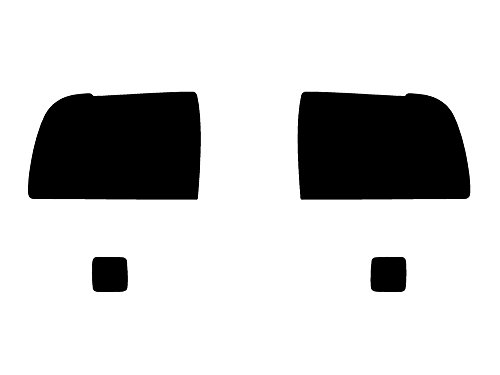 Rvinyl Headlight Protection Film Covers Compatible with Ford F-250 2005-2007 - Blackout Smoke
