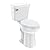 Two Piece Toilets Elongated, 21" Extra Tall Toilet for Bathroom, 1.28 GPF Powerful Flush, 12 Inch Rough In