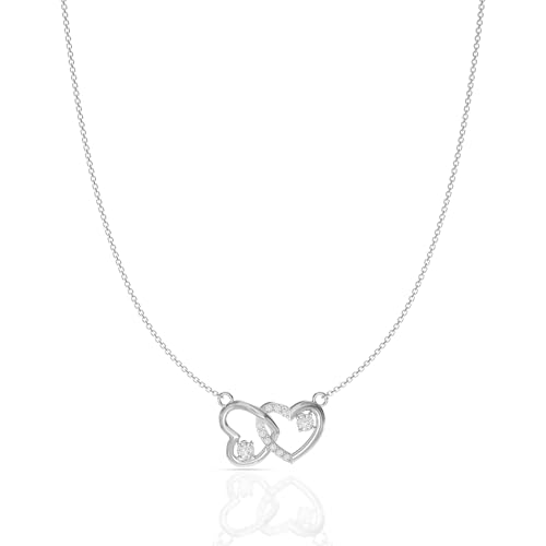 Image of 925 Sterling Silver Pendant Necklace for Women | Silver Locket with Chain | Daily Wear Jewellery | Minimalist Jewelry for Office & Casual Wear | Gift for Woman, Wife, Girlfriend, Mother, Sister | Anniversary, Birthday, Valentine's Day, Rakhi Gift