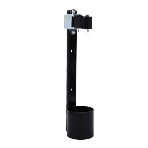 Tbest Support de Canne de Scooter, Support de Canne de Marche, Clip de en Acier Inoxydable de 1 à 1,7 Pouces de Diamètre, Fente de Fixation, Trous de Drainage avec Installation
