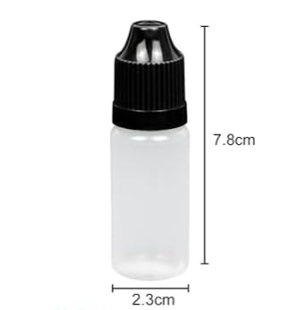 1/2 oz (15ml) LDPE Plastic Thin Tip Dropper Bottles, Small Empty Squeeze Dropper Bottles - Solvents, Essential Oils, Eye drops, Saline, Arts and Crafts -BPA Free -pack of 12