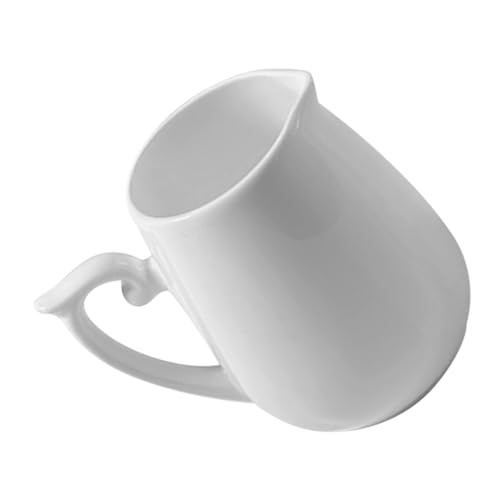 Alipis Latte Art Pitcher Bone China Milk Jug Ceramic Handle 160ml Milk Container for Decor