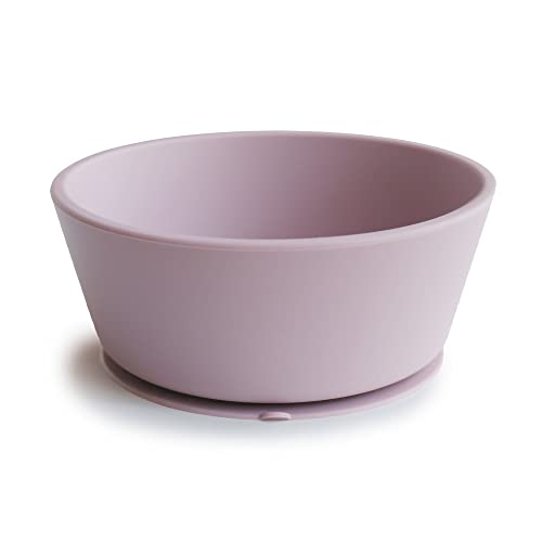 Image of mushie Silicone Suction Bowl | BPA-Free Non-Slip Design (Soft Lilac)