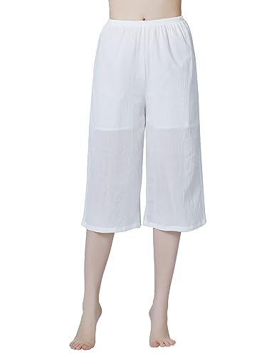 Jupe culotte bouffante ivoire avec taille élastique confortable