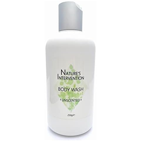 99% Natural BODY WASH - UNSCENTED - 250ml by NATURE'S INTERVENTION. No Sulfates, No Parabens. Concentrated. pH 5.5 for Sensitive Skin. Fragrance, Vegan, Cruelty-Free. Gently Removes Impurities Cover