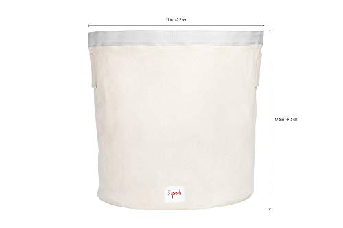 3 Sprouts Canvas Storage Bin - Laundry and Toy Basket for Baby and Kids, Elephant