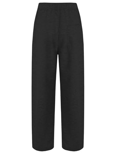 Kids Unisex Sweatpants Elastic Waist Pants Drawstring Hem with Pockets Toursers Daily Wear for Camping2