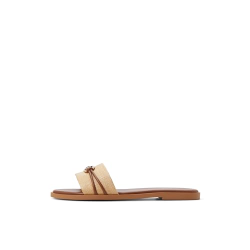 Image of ALDO Women's Vasia Flat Sandal, Natural, 6 UK
