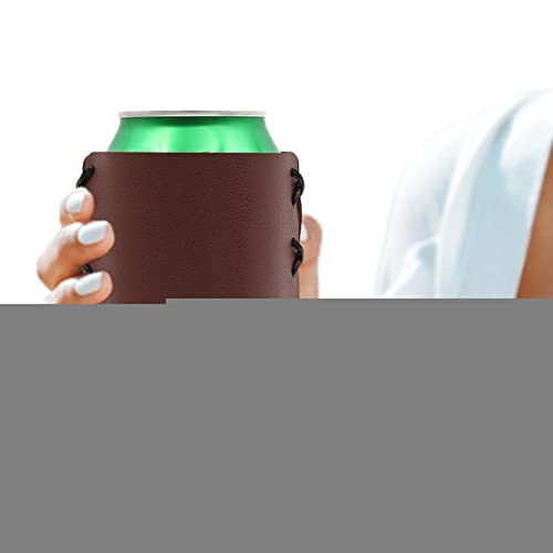 pode mangas,Tampas de Lata de Cerveja PU Portáteis - Caneca de manga de café reutilizável, copo de m