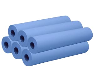 (DSTOCK60) - 6 Draps d'Examen - 50 x 35 - Plastifiés - Résistants - Absorption Optimale - Prédécoupés tous les 35cm - Largeur 50cm - 150 formats - Lot de 6 rouleaux