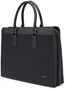 MOKOBARA Briefcase Pro | Laptop Briefcase | Fits 16 Inch Laptop, 9L Capacity | Water-Resistant Nylon & Vegan Leather, 1.4 kg | Ideal for Work & Business Travel
